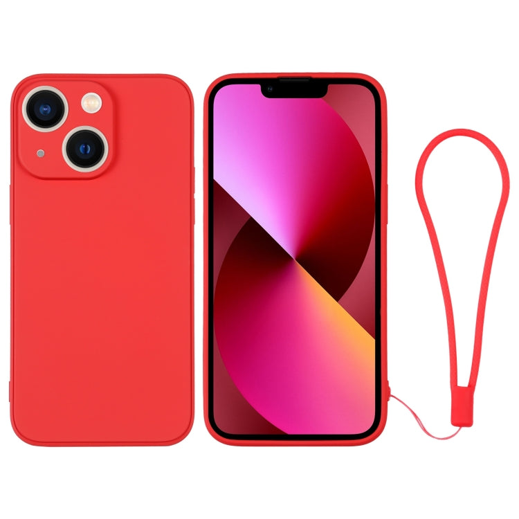 Custodia per telefono in silicone con cinturino da polso, For iPhone 13 mini, For iPhone 13