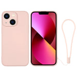 Custodia per telefono in silicone con cinturino da polso, For iPhone 13 mini, For iPhone 13