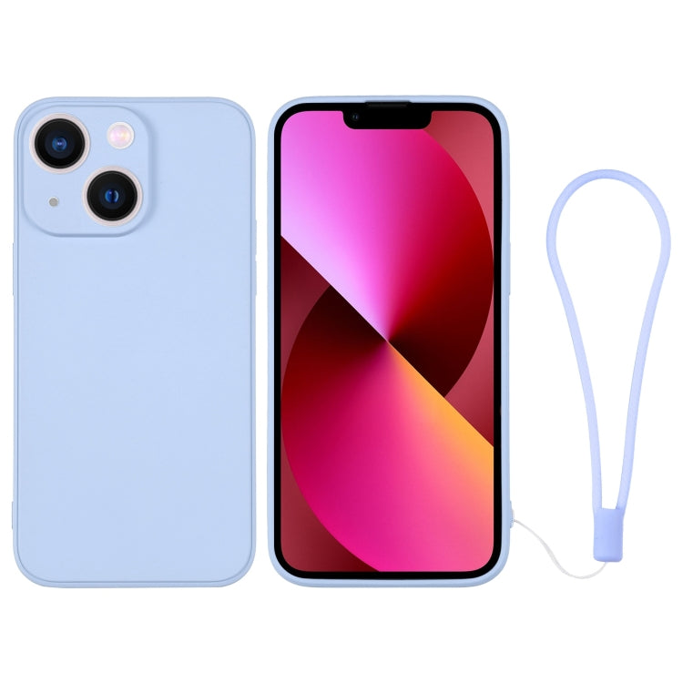 Custodia per telefono in silicone con cinturino da polso, For iPhone 13 mini, For iPhone 13