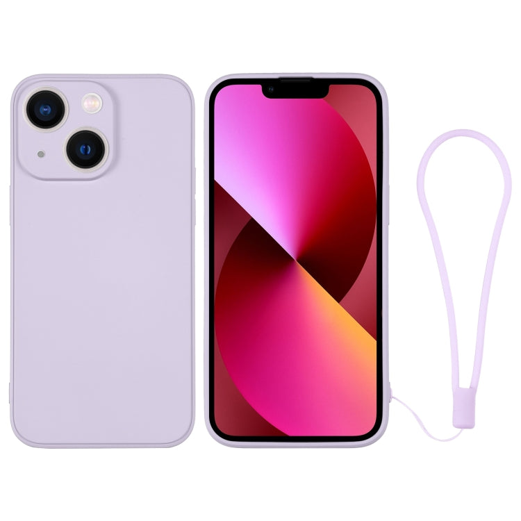 Custodia per telefono in silicone con cinturino da polso, For iPhone 13 mini, For iPhone 13