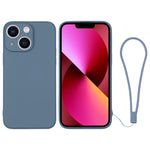 Custodia per telefono in silicone con cinturino da polso, For iPhone 13 mini, For iPhone 13