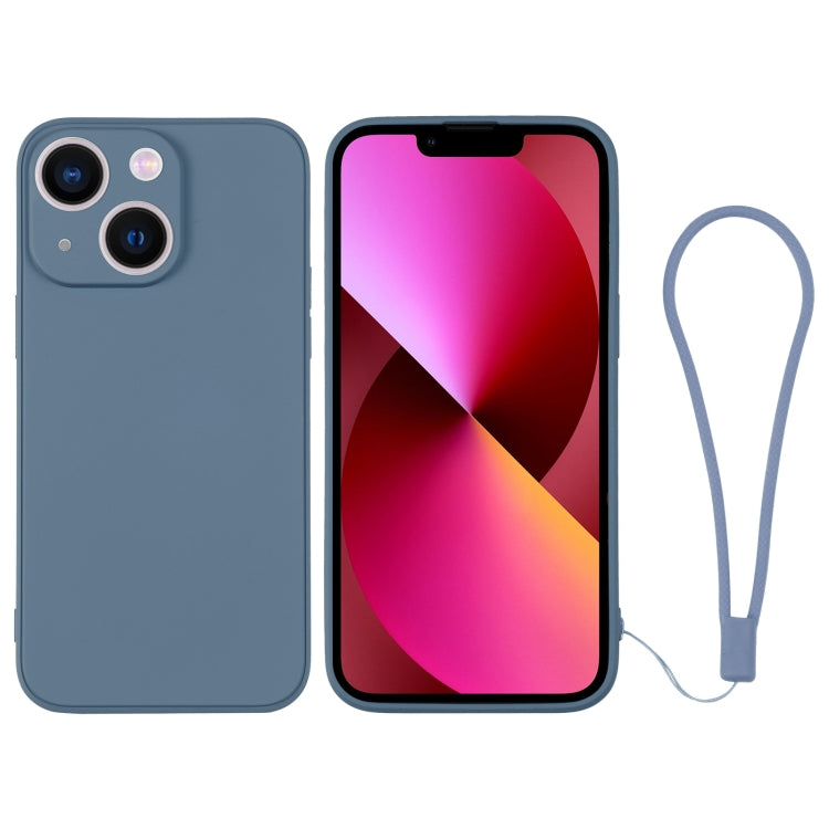 Custodia per telefono in silicone con cinturino da polso, For iPhone 13 mini, For iPhone 13