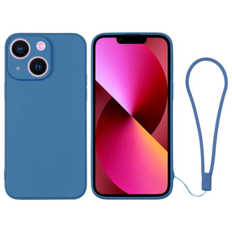 Custodia per telefono in silicone con cinturino da polso, For iPhone 13 mini, For iPhone 13