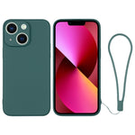 Custodia per telefono in silicone con cinturino da polso, For iPhone 13 mini, For iPhone 13