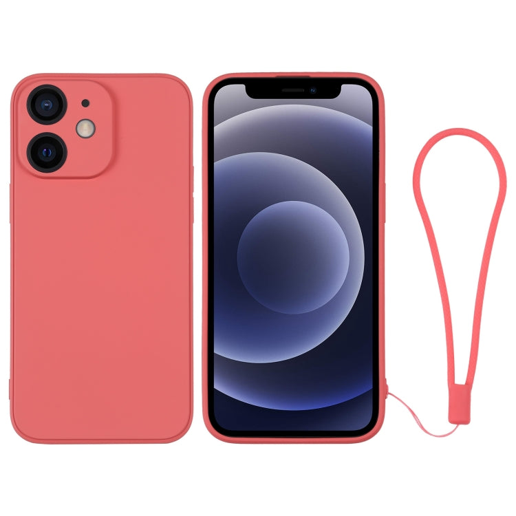 Custodia per telefono in silicone con cinturino da polso, For iPhone 12 mini, For iPhone 12