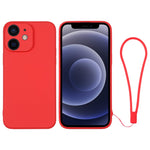 Custodia per telefono in silicone con cinturino da polso, For iPhone 12 mini, For iPhone 12