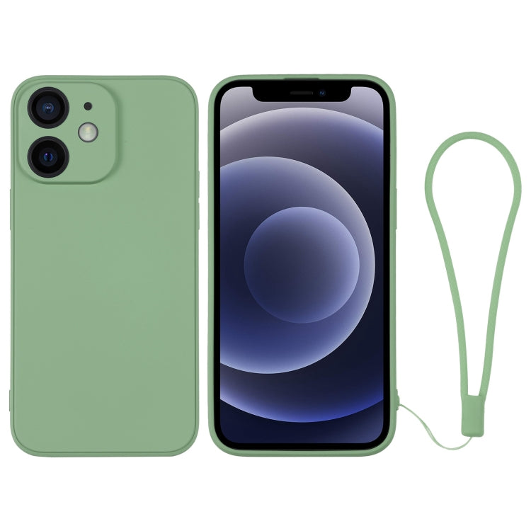 Custodia per telefono in silicone con cinturino da polso, For iPhone 12 mini, For iPhone 12