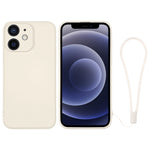 Custodia per telefono in silicone con cinturino da polso, For iPhone 12 mini, For iPhone 12