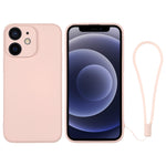 Custodia per telefono in silicone con cinturino da polso, For iPhone 12 mini, For iPhone 12