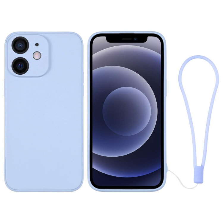 Custodia per telefono in silicone con cinturino da polso, For iPhone 12 mini, For iPhone 12