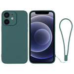 Custodia per telefono in silicone con cinturino da polso, For iPhone 12 mini, For iPhone 12