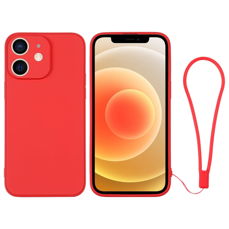 Custodia per telefono in silicone con cinturino da polso, For iPhone 12 mini, For iPhone 12