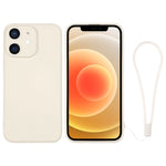 Custodia per telefono in silicone con cinturino da polso, For iPhone 12 mini, For iPhone 12