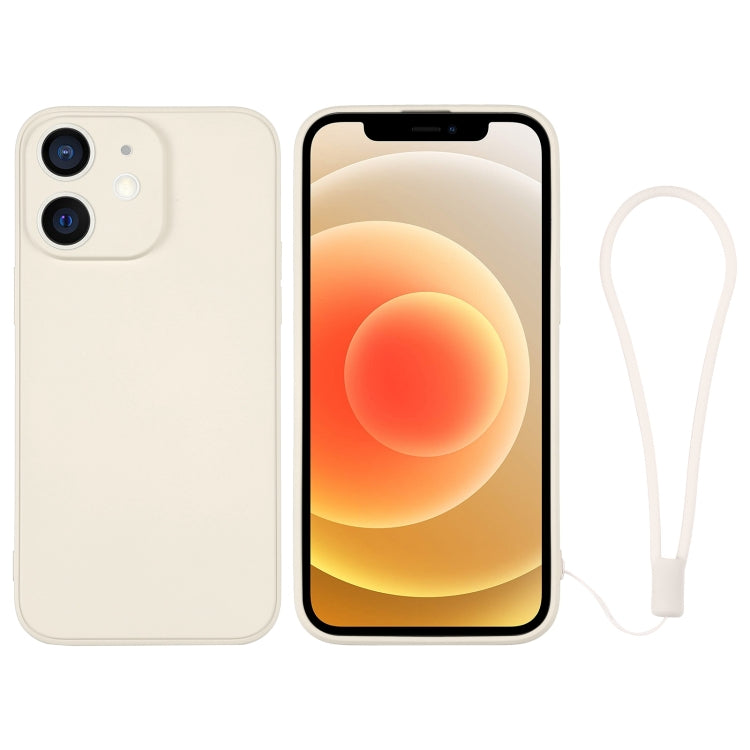 Custodia per telefono in silicone con cinturino da polso, For iPhone 12 mini, For iPhone 12