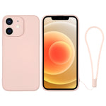 Custodia per telefono in silicone con cinturino da polso, For iPhone 12 mini, For iPhone 12