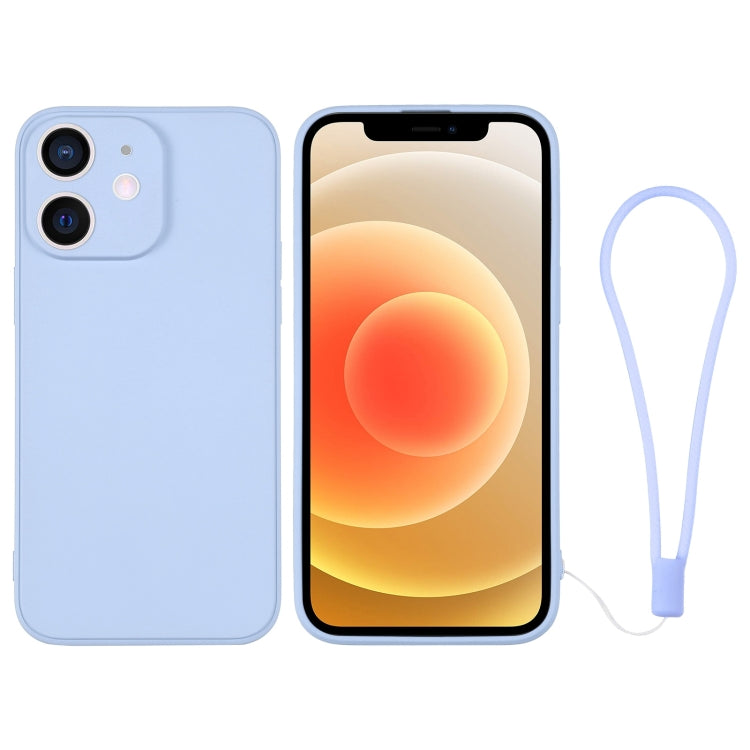 Custodia per telefono in silicone con cinturino da polso, For iPhone 12 mini, For iPhone 12