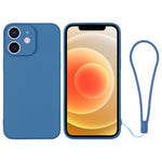 Custodia per telefono in silicone con cinturino da polso, For iPhone 12 mini, For iPhone 12