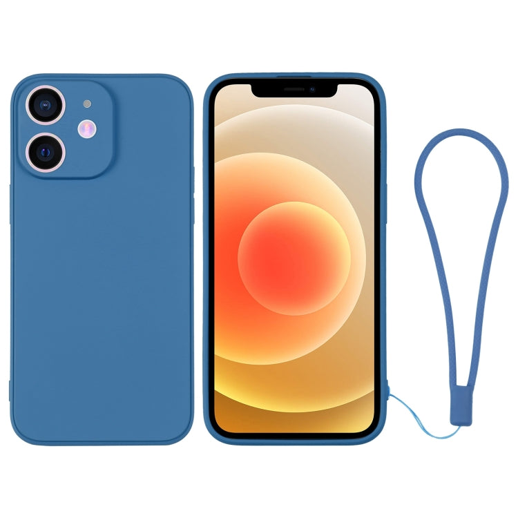 Custodia per telefono in silicone con cinturino da polso, For iPhone 12 mini, For iPhone 12
