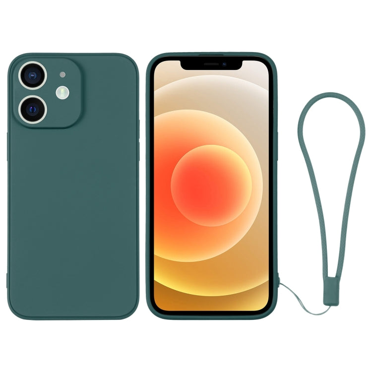 Custodia per telefono in silicone con cinturino da polso, For iPhone 12 mini, For iPhone 12