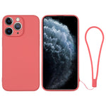 Custodia per telefono in silicone con cinturino da polso, For iPhone 11 Pro Max