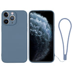 Custodia per telefono in silicone con cinturino da polso, For iPhone 11 Pro Max
