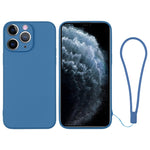 Custodia per telefono in silicone con cinturino da polso, For iPhone 11 Pro Max