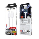 WEKOME WDC-168 Original Series PD 20W USB-C / Tipo-C a 8 pin Cavo dati a ricarica rapida, Length: 1m