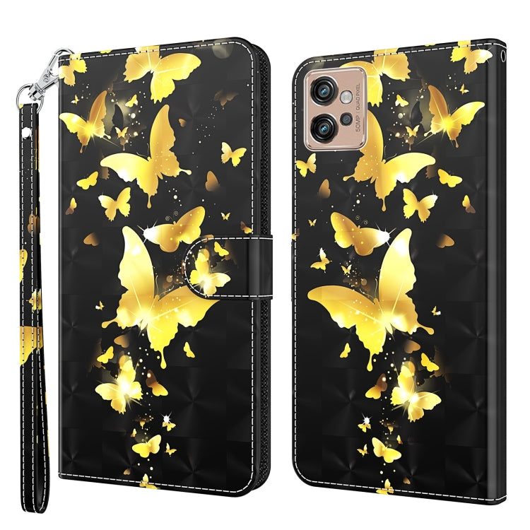 Modello di pittura 3D TPU + custodia per telefono in pelle PU, For Motorola Moto G32, For Motorola Moto G42