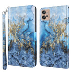 Modello di pittura 3D TPU + custodia per telefono in pelle PU, For Motorola Moto G32, For Motorola Moto G42