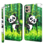 Modello di pittura 3D TPU + custodia per telefono in pelle PU, For Motorola Moto G32, For Motorola Moto G42