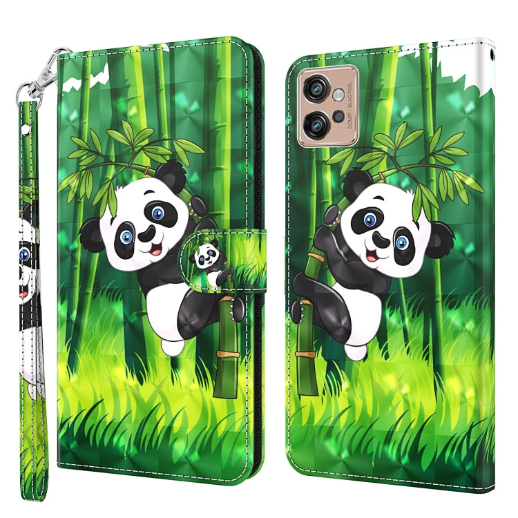 Modello di pittura 3D TPU + custodia per telefono in pelle PU, For Motorola Moto G32, For Motorola Moto G42