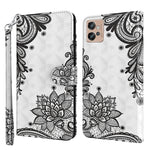 Modello di pittura 3D TPU + custodia per telefono in pelle PU, For Motorola Moto G32, For Motorola Moto G42
