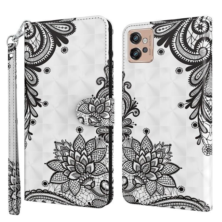 Modello di pittura 3D TPU + custodia per telefono in pelle PU, For Motorola Moto G32, For Motorola Moto G42