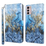 Modello di pittura 3D TPU + custodia per telefono in pelle PU, For Motorola Moto G32, For Motorola Moto G42