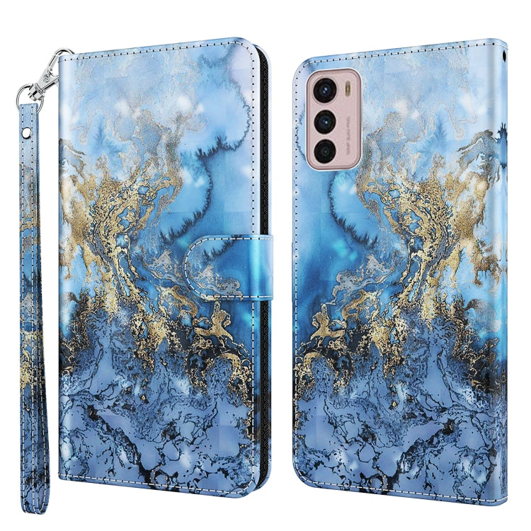 Modello di pittura 3D TPU + custodia per telefono in pelle PU, For Motorola Moto G32, For Motorola Moto G42