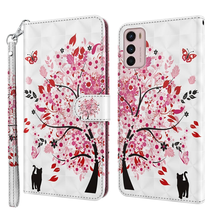 Modello di pittura 3D TPU + custodia per telefono in pelle PU, For Motorola Moto G32, For Motorola Moto G42
