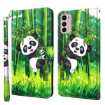 Modello di pittura 3D TPU + custodia per telefono in pelle PU, For Motorola Moto G32, For Motorola Moto G42