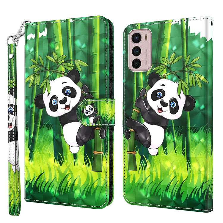 Modello di pittura 3D TPU + custodia per telefono in pelle PU, For Motorola Moto G32, For Motorola Moto G42