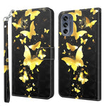 Modello di pittura 3D TPU + custodia per telefono in pelle PU, For Motorola Moto G62, For Honor Magic4 Lite 4G/5G