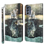 Modello di pittura 3D TPU + custodia per telefono in pelle PU, For Motorola Moto G62, For Honor Magic4 Lite 4G/5G
