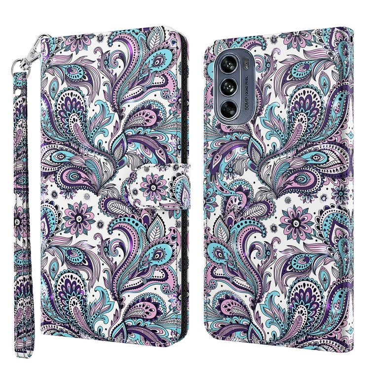 Modello di pittura 3D TPU + custodia per telefono in pelle PU, For Motorola Moto G62, For Honor Magic4 Lite 4G/5G