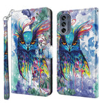 Modello di pittura 3D TPU + custodia per telefono in pelle PU, For Motorola Moto G62, For Honor Magic4 Lite 4G/5G