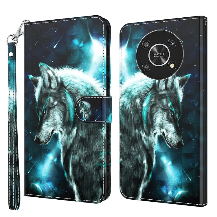 Modello di pittura 3D TPU + custodia per telefono in pelle PU, For Motorola Moto G62, For Honor Magic4 Lite 4G/5G