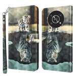 Modello di pittura 3D TPU + custodia per telefono in pelle PU, For Motorola Moto G62, For Honor Magic4 Lite 4G/5G