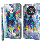 Modello di pittura 3D TPU + custodia per telefono in pelle PU, For Motorola Moto G62, For Honor Magic4 Lite 4G/5G