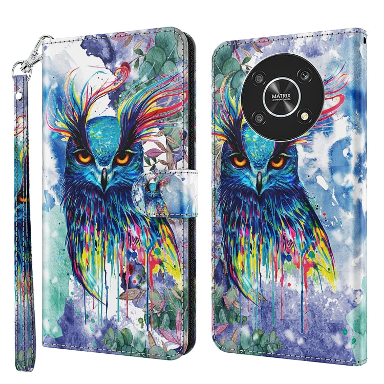 Modello di pittura 3D TPU + custodia per telefono in pelle PU, For Motorola Moto G62, For Honor Magic4 Lite 4G/5G