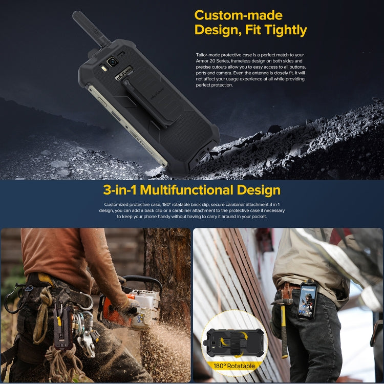 Custodia Ulefone Armor 20WT con clip e moschettone