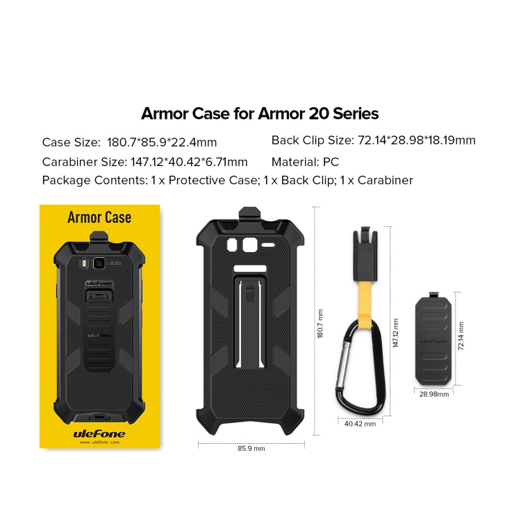 Custodia Ulefone Armor 20WT con clip e moschettone