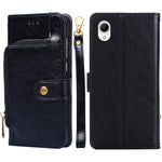 Custodia per cellulare in pelle con chiusura a cerniera, For Samsung Galaxy A23e / A22e