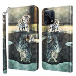 Modello di pittura 3D TPU + custodia per telefono in pelle PU, For OPPO Find X5, For OPPO Find X5 Pro